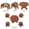 Bonsai Dollhouse Ornament Mini Bench Micro Landscapes Miniature Stools Table Park Chair Figurines