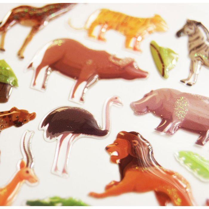 Autocollants - Safari, Animaux de la savane - Époxy