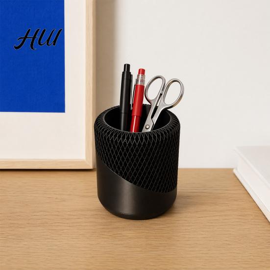 Pen Holder for Desk, 3D Printed Minimalist Pencil Stationary Brush Storage Cup, Desktop Makeup Office Vanity Cup