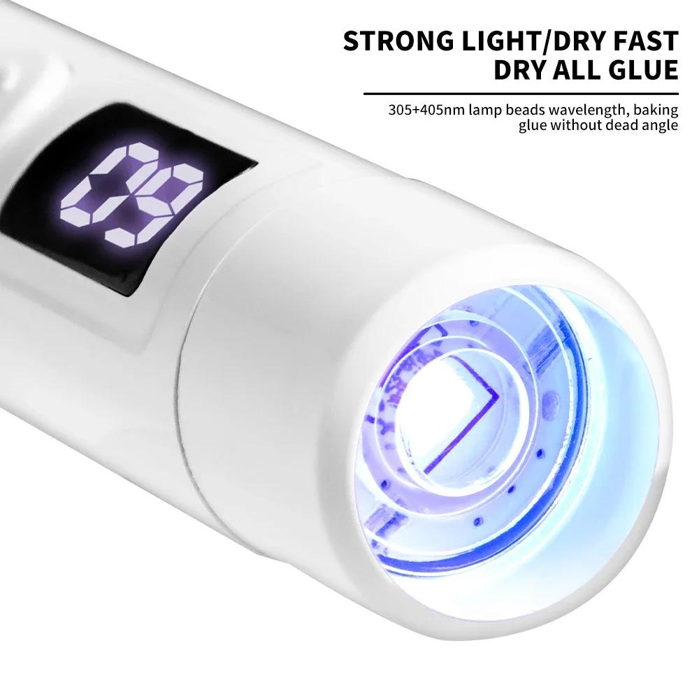 Мини УФ/LED лампа для нейл-арта, перезаряжаемая, с дисплеем, портативная сушилка для ногтей, вертикальная УФ-лампа для профессионального нейл-арта, съемная