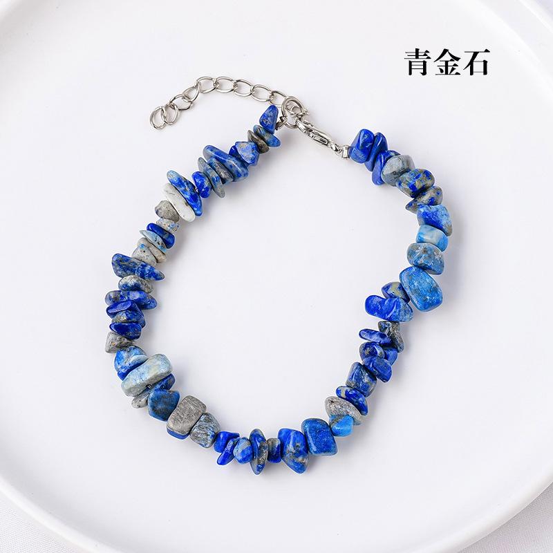 Браслет из натурального хрустального гравия, браслет из нерегулярного агата, модные ювелирные изделия из хрустальных камней