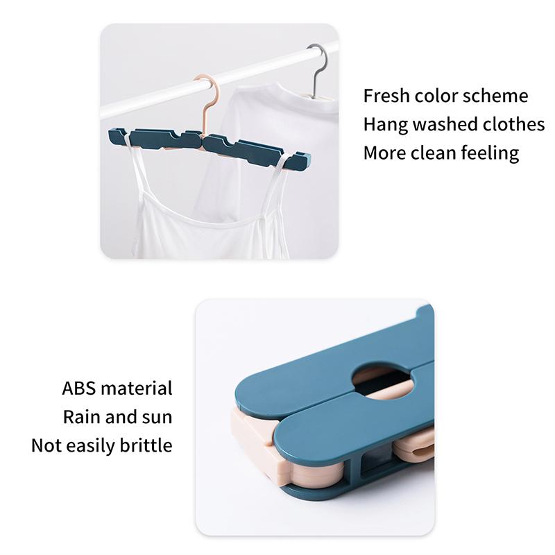 Складная вешалка для путешествий, портативная мини-вешалка, сушилка для вещей на открытом воздухе, нескользящая, удобная для хранения, экономящая место органайзер для хранения