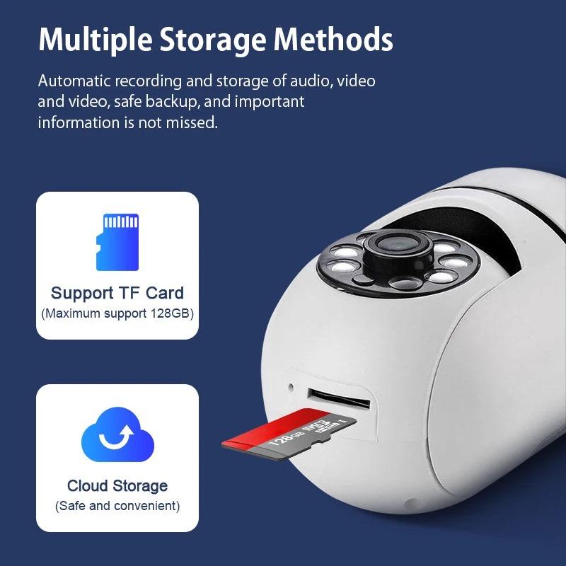 Ламповая камера Беспроводная IP-камера Уличная уличная WIFI PTZ Скоростная купольная камера 1080P HD AI Автоматическое отслеживание CCTV Наблюдение