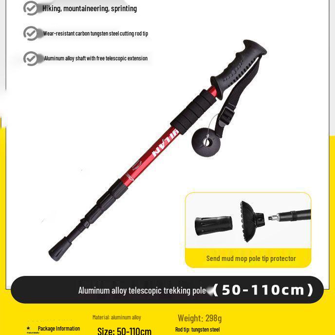 Foldable Carbon Fiber Trekking Poles for Men & Women - Telescopic Hiking and Climbing Sticks