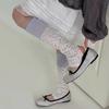 Thin Floral Leg Warmers Floral Pattern Mid Calf Socks New Floral Leg Socks  Women Daily Wear