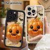 Phone case: 2D flat design, suitable for iPhone 18 17 16 15 14 13 Pro protective case, Halloween pumpkin, Christmas and Halloween, perfect holiday gif