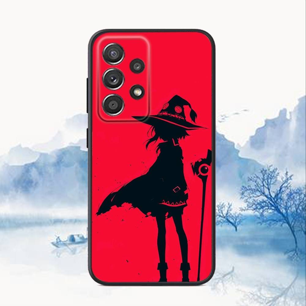 Чехол для телефона Megumin Anime K-KonoSuba Для Samsung S25, S24, S21, S22, S23, S30, Ultra, S20, Plus, Fe, Lite, Note, 10, 9, 5G Черный