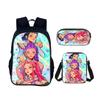 Backpack Cartoon Devil Anime Lightweight Travel Casual Backpack Laptop Bag School Bag Three-piece Set