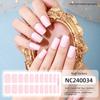 New Solid Color Simple Semi-cured Nail Stickers 20 Finger Gel Nail Stickers