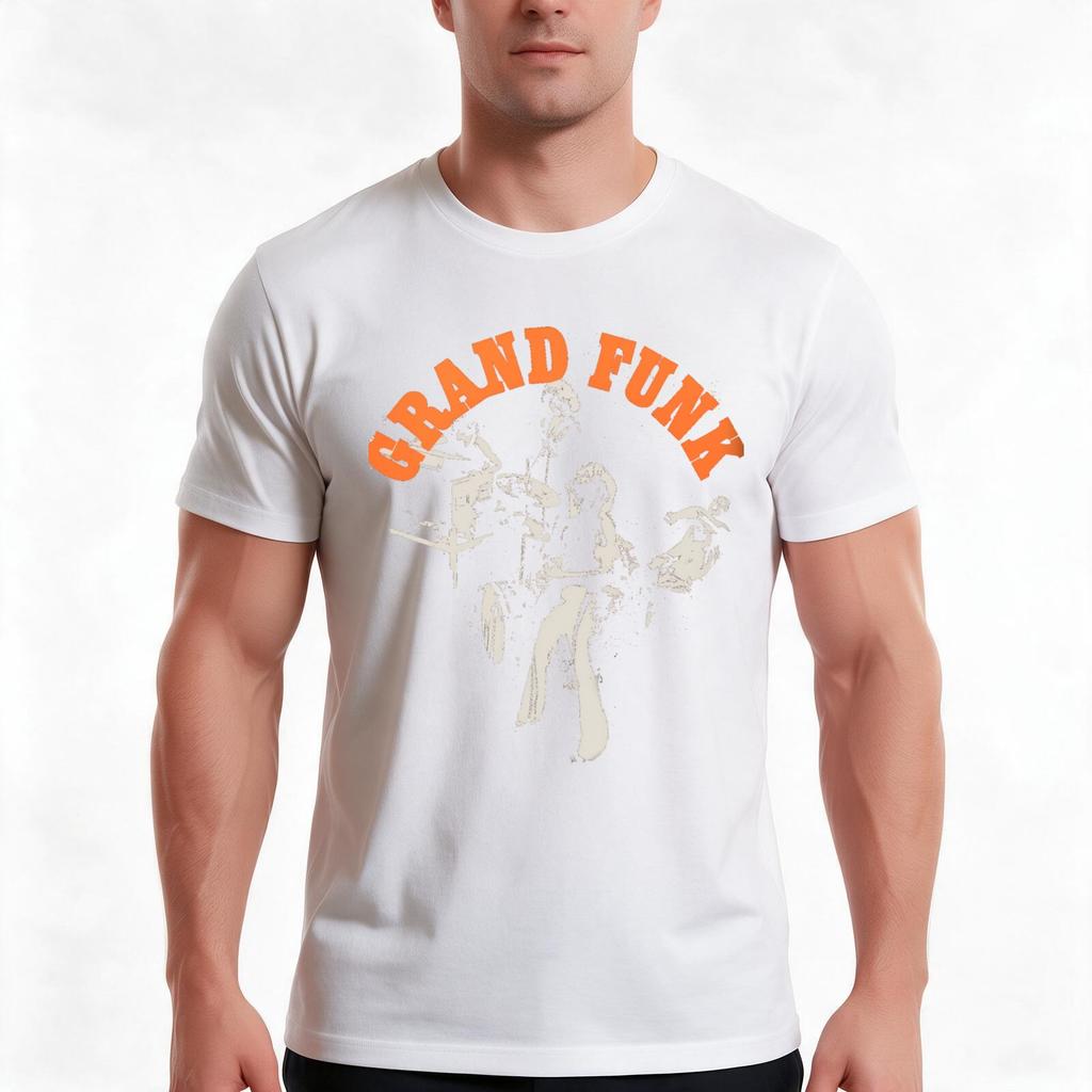 Grand Funk Railroad Tshirt Summer Casual Cotton Tee Oversized Streetwear Tops Vintage Graphic Print Loose Fit Short Sleeve