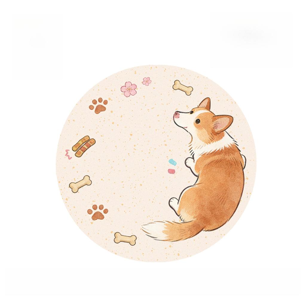 Cartoon Style Living Room Decoration Round Carpet Cat Pattern Rugs for Bedroom Fluffy Soft Lounge Floor Mat Home Thick Plush Rug
