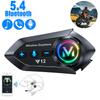 Y12 Мотоциклетная гарнитура Bluetooth 5.4 Беспроводная мотоциклетная гарнитура для разговора с помощью рук Водонепроницаемые мотоциклетные наушники