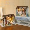 moin moin Instruction Dollhouse Miniature Handmade Kit Set Small Beginner Room To Live with a Dog LED Light Acrylic Case 20101DH139 [Japanese Manual]