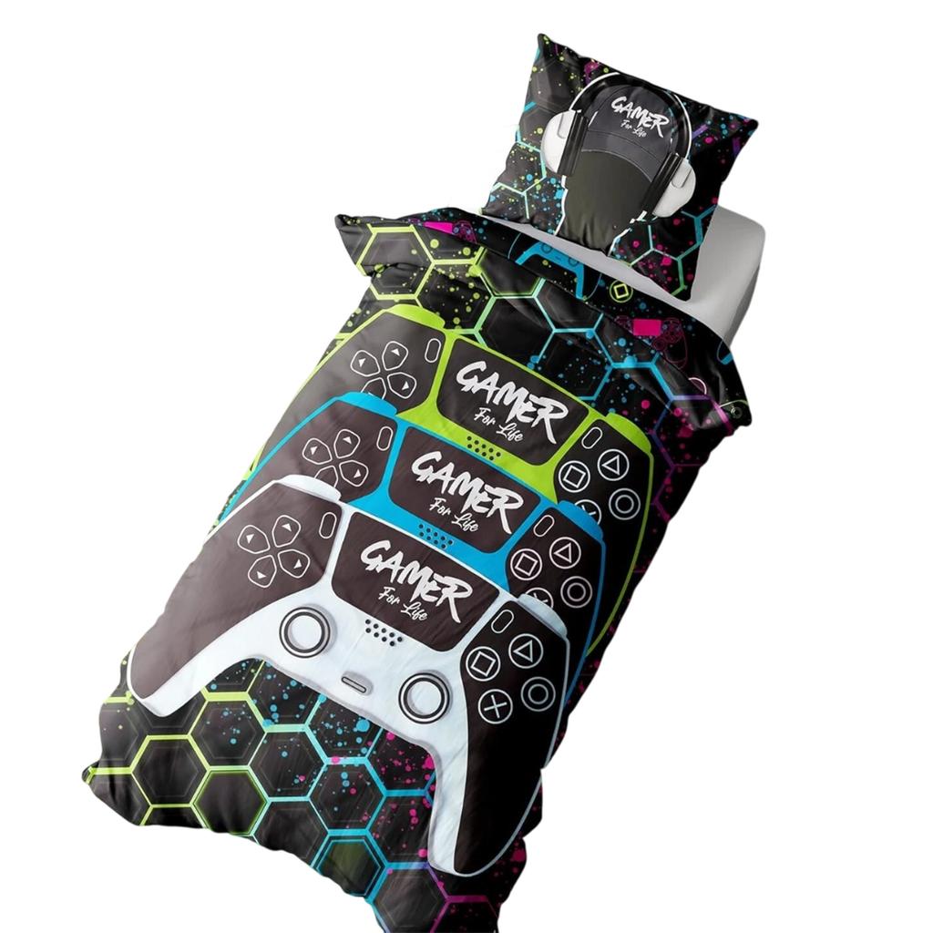 Floso Gamer For Life Graffiti Reversible Duvet Set