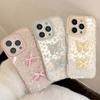 Прозрачный чехол 2 в 1 с 3D бабочкой и бантом для iPhone 17 16 15 14 13 12, противоударный ТПУ чехол, не желтеющий, милый эстетичный защитный чехол для телефона
