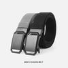 Men Belt Automatic Buckle Adjustable Length Comfortable Canvas Waistband Outdoor Training Belt Outfit Accessories