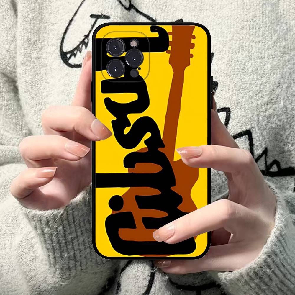 Чехол для телефона G-Gibson Music для iPhone 17 16 15 Plus X 14 11 12 13 Mini Pro Max