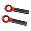 1 Pair Handlebar Ends with Covers Carbon Fiber Handle Grip Ends for 22.2mm Diameter Bar Mountain Bike Red