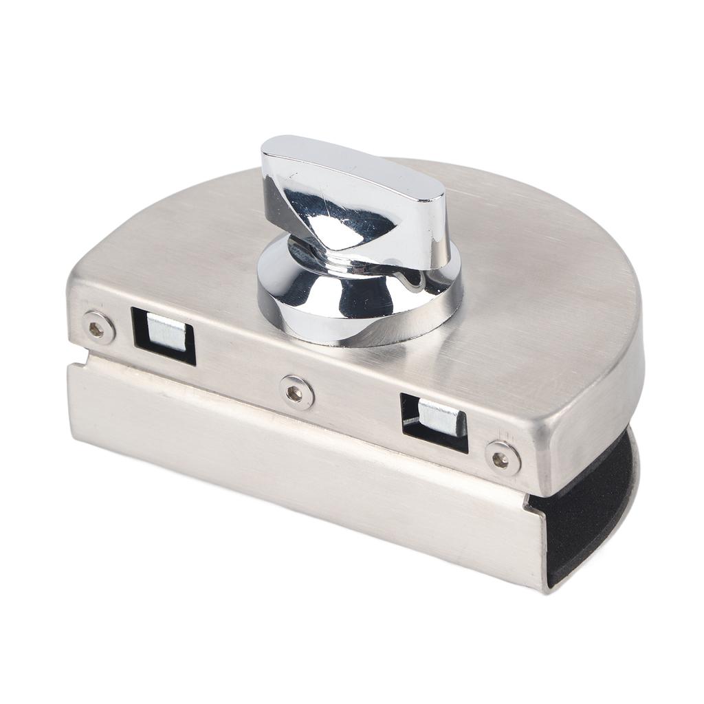 10?12 мм безрамный одинарный стеклянный дверной замок из нержавеющей стали без сверления раздвижной для ванной комнаты офиса