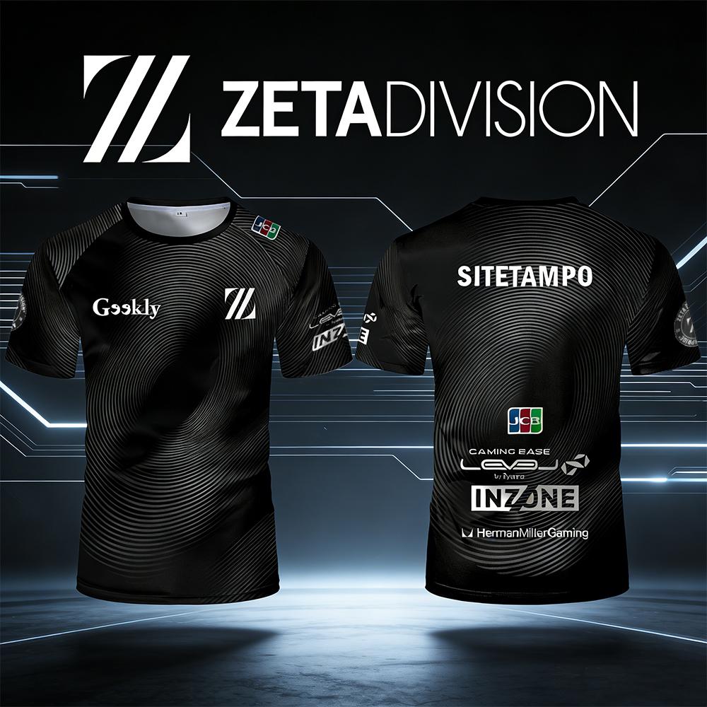 2026 ZETA DIVISION Команда по киберспорту Футболка SITETAMPO Унисекс Быстросохнущая и дышащая Тренировочная форма игрока Подарок болельщику Топ