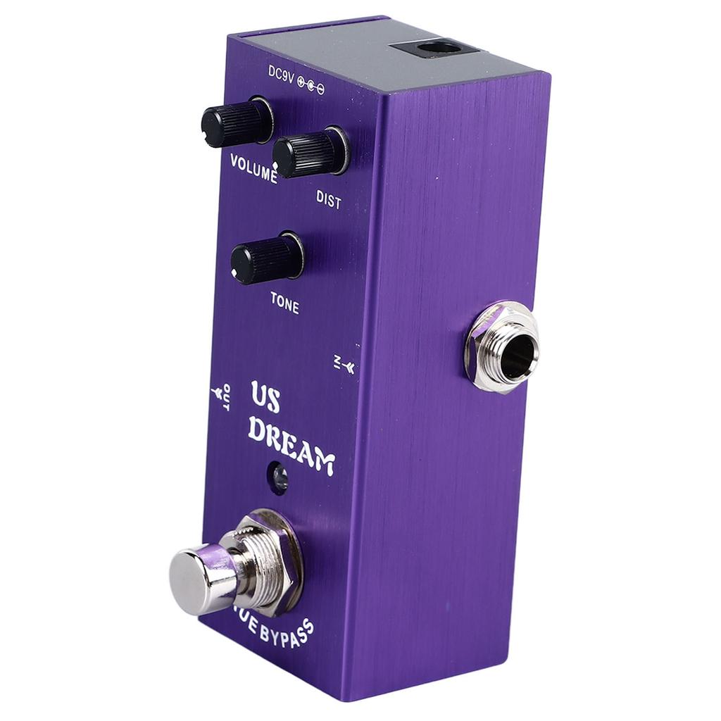 Guitar Distortion Effector Metal Shell Multiple Tones Electric Guitar Effect Pedal Knob Adjustment AN‑03 Purple