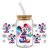 Дизайн Микки Маус 16 унций УФ ДТФ Обертка для стакана Libbey Glass Пивная банка стакан Наклейки-трансферы Водонепроницаемые Постоянный клей