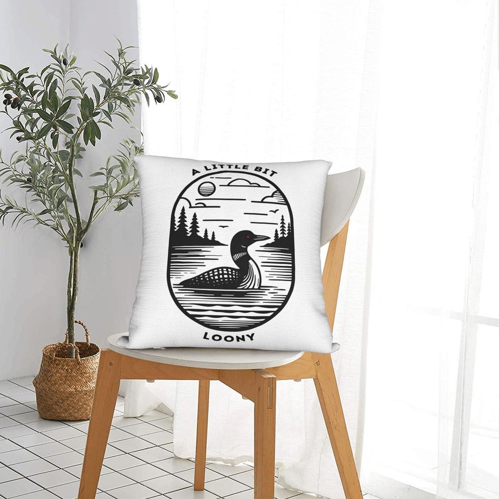 Common Loon A Little Bit Loony Heated Rivalry Pillowcase Cushion Cover Decorative Throw Pillow Case Cover Home Square 40X40Cm