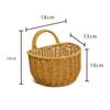 Кухонная корзина для хранения из искусственного ротанга с ручкой, подвесная корзина на стене