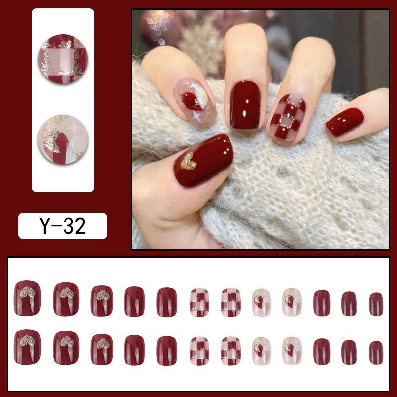 Reusable Press-On Nails With Cat Eye Effect Gradient Design Women Sweet Chic Style Wearable Nail Tips
