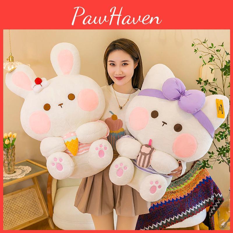 Cute Cartoon Rabbit Animal Plush Toys Lovely Deer Panda Girls Kids Gifts Bedtime