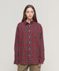 CARGOBROS FOR WOMAN Tone-Down Check Oversized Cotton Shirt (Red)