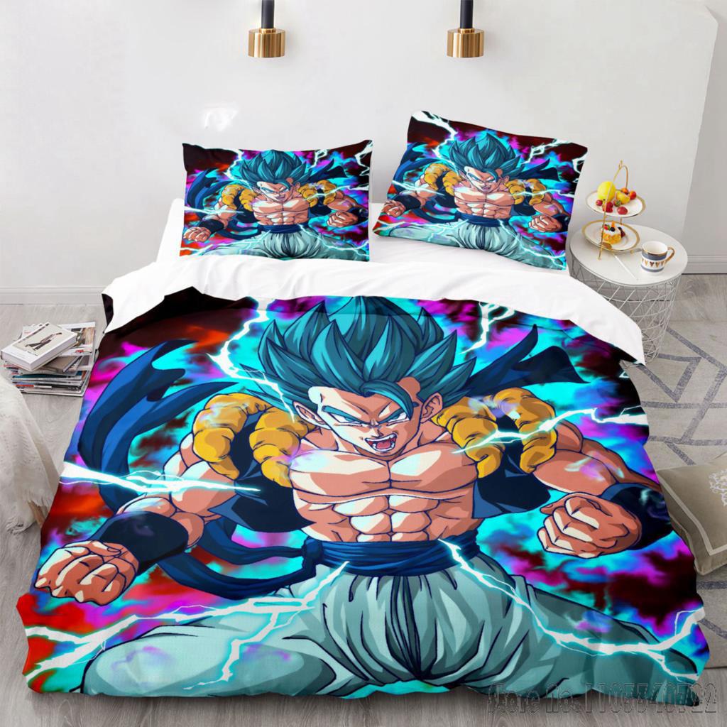 Пододеяльник Dragon Ball Аниме Гоку Комплект постельного белья Детские комплекты пододеяльников Постельное белье Твин Односпальный Кинг Детский Взрослый Подарок