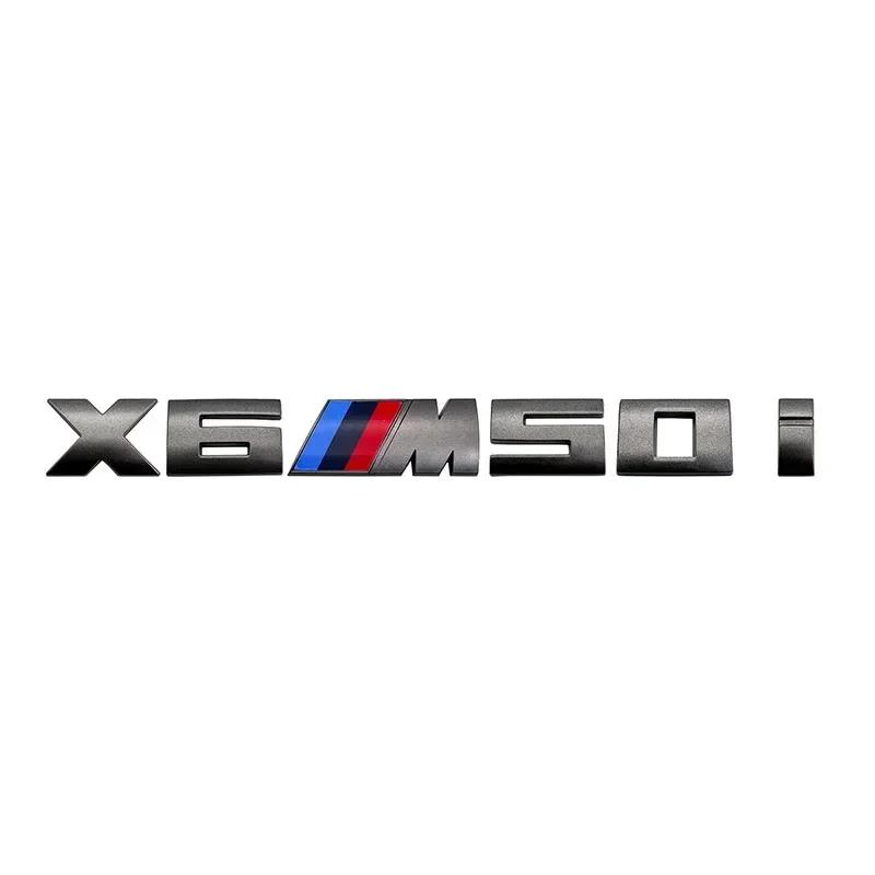 7.3cm for M logo new gray ABS letter sticker trunk badge For BMW X3 M40D 40I X4 M40D X5 M50D 50I X6 M50D 50I X7 M50D 50I DA9