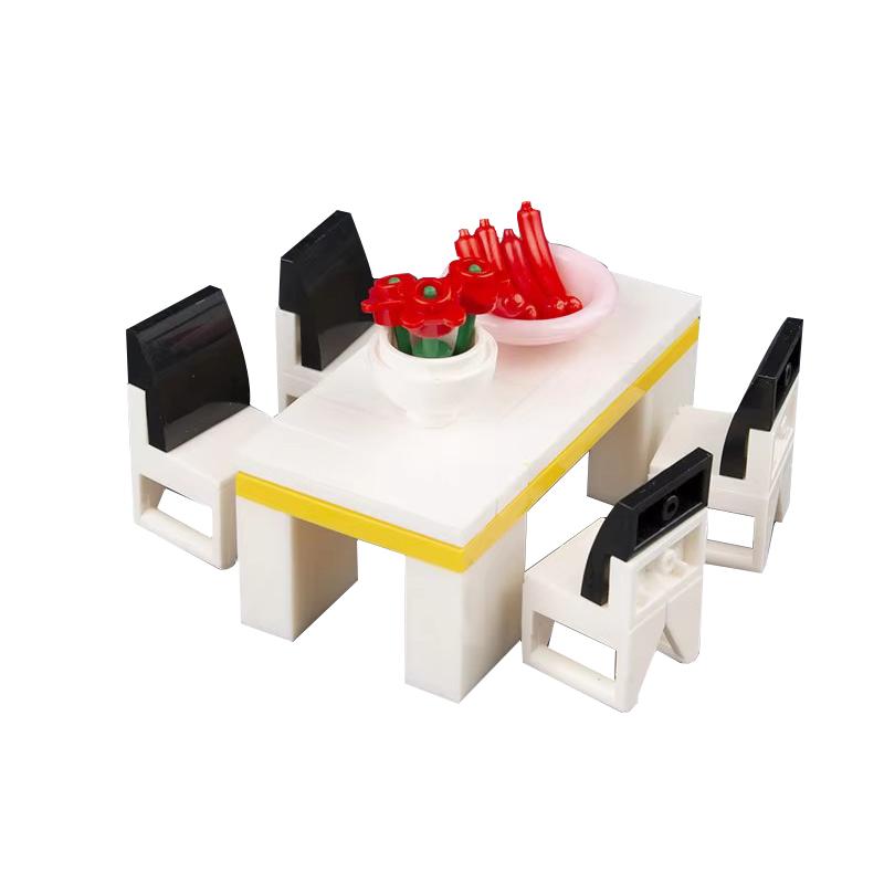 MOC Городской Дом Мебель Набор Строительных Блоков Туалет Аквариум Кровать Пианино Телевизор Диван Кушетка Маятниковые Часы Кухонная Стойка Кирпичики Игрушки