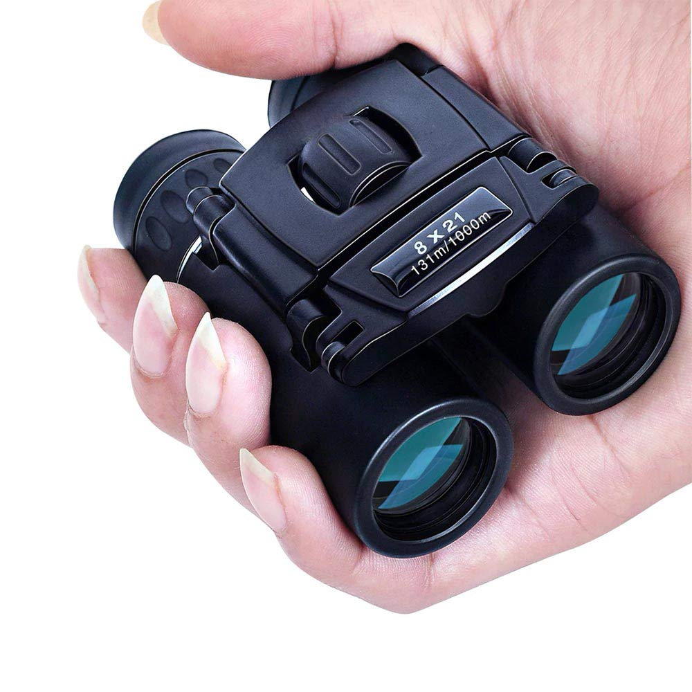 Zmart 8x21 Compact Zoom 1000m HD Mini BAK4 FMC Long 1000m Objective Eyepiece Eye Diopter Porro Roof Field of Bird Outdoor Binoculars, Reach, Foldable,