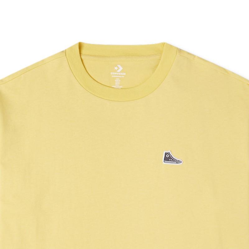 Converse T Shirts Unisex Yellow Crew Neck Moderate Straight Fit 10020931-A15