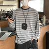 Мужская ретро рубашка в ленивом стиле, в полоску, контрастного цвета, тонкая, с защитой от солнца, с длинным рукавом, мужские и женские дышащие топы