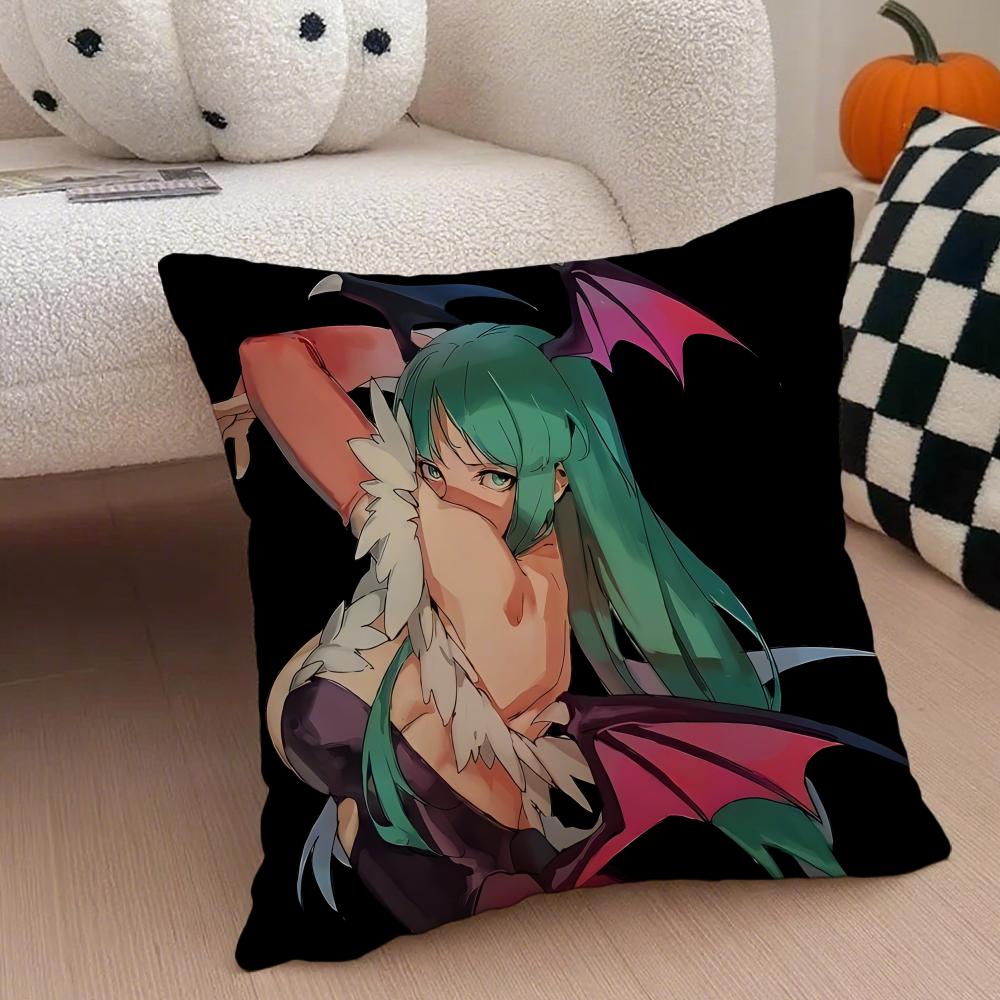 D-Darkstalkers M-Morrigan Наволочка Чехол для декоративной подушки Скрытая пуговица Прочный полиэстер Подушка на стул