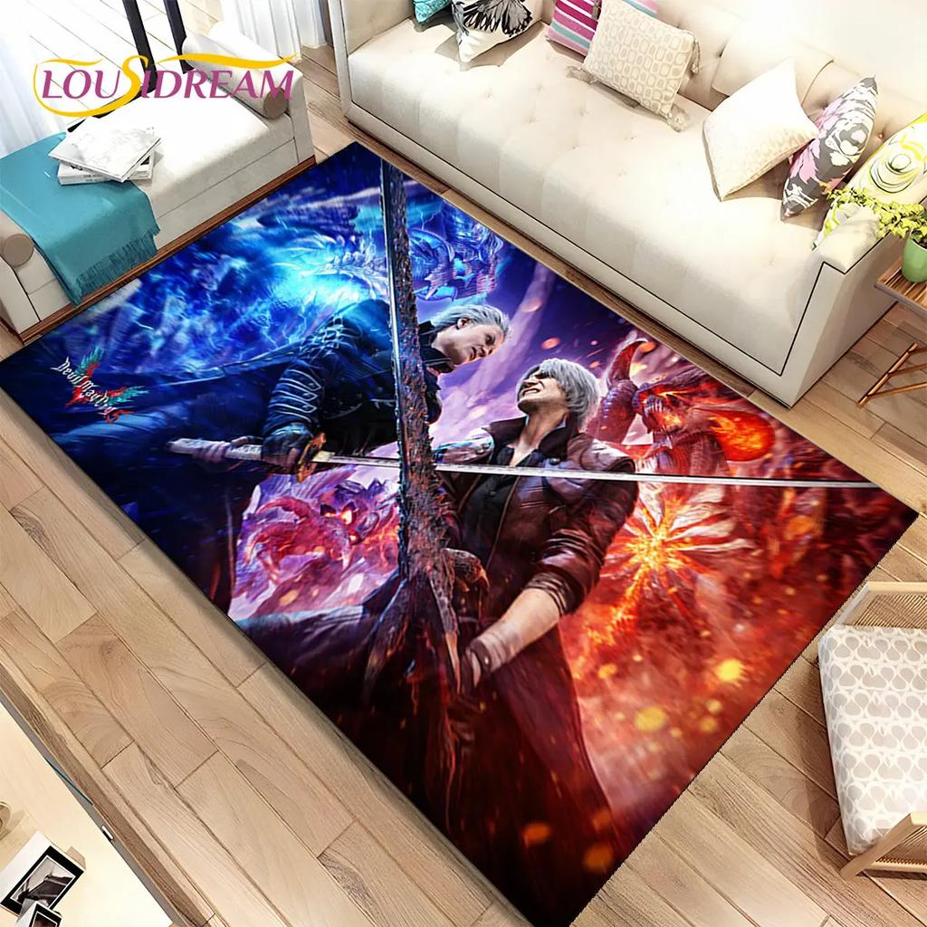 3D HD D-Devil May Cry DMC Game Gamer Коврик, Коврик для дома Гостиная Спальня Диван Коврик Декор, детский нескользящий напольный коврик