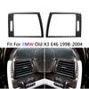 Для BMW 3 серии E46 1998-2004 гг. Внутренняя отделка вентиляционного отверстия из углеродного волокна, наклейка на приборную панель E46, внутренняя отделка