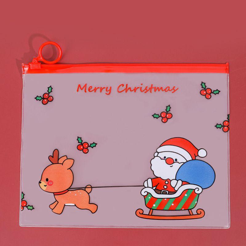 Карандаш Рождественский Прозрачный Чехол ПВХ Сумка Органайзер Кейс Водонепроницаемое Хранение