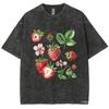 Printed Strawberry Half Sleeve Women Summer T-Shirt Loose Sh