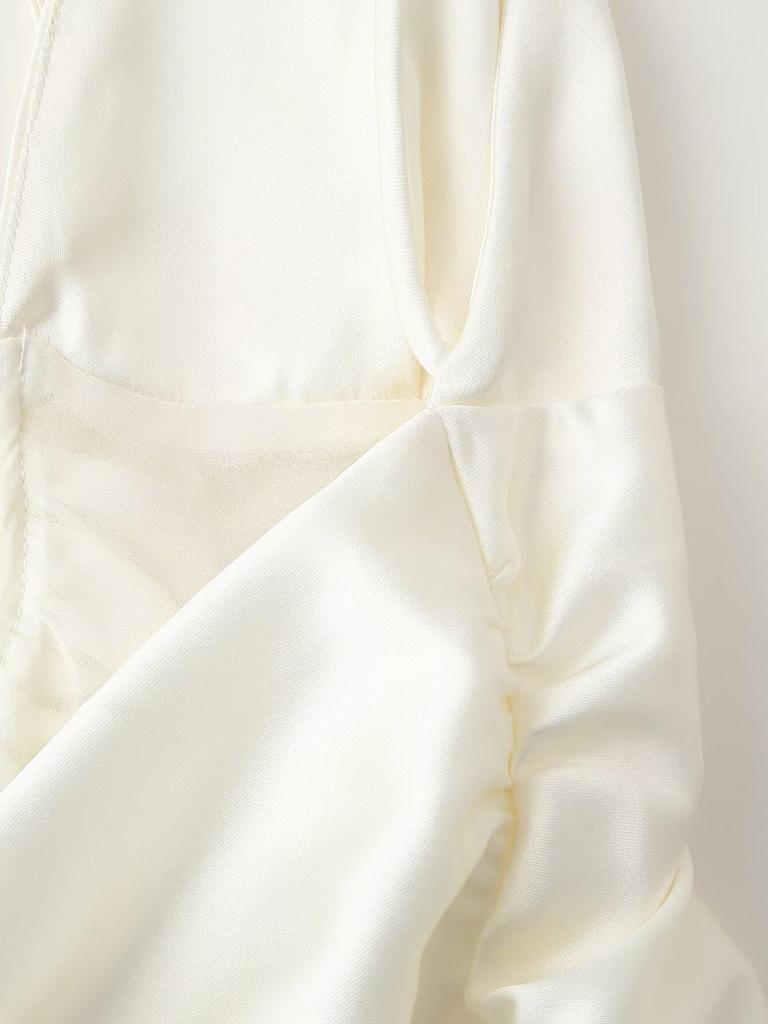 Spring/Summer 2025 European & American Sexy Hollow Silk Satin Dress for Women