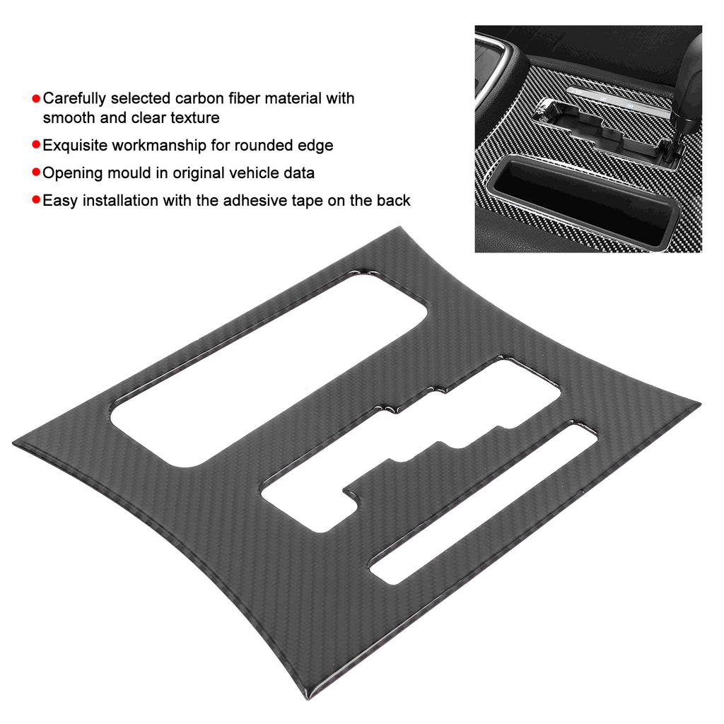Carbon Fiber Central Control Gear Panel Decoration for Dodge Charger 2011-2014 Car PartAutomatic Gear