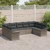 VidaXL Ensemble de canapé de jardin 9 pièces avec coussins gris en poly rattan 3345519