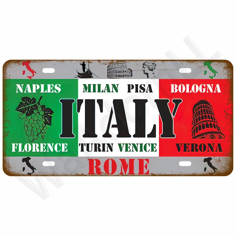 Retro Metal Sign Wall Art Mural Aesthetic Room Home Decor Items Poster Vintage Metal Plate Garage Decoration Tin Sign Plates Bar