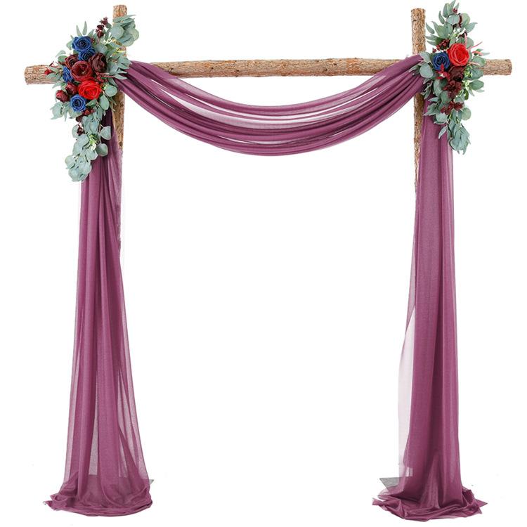 6/3 Meters Wedding Arch Drape Fabric Sheer Chiffon Tulle Curtain Draping Backdrop Party Supplies Home Drapery Ceremony Decoration