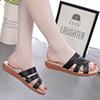 Women Open Toe Beach Shoes Women'S Hollow Solid Color Thick Soled Slippers Large Size Spring And Summer Sandalias