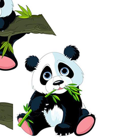 Наклейка на стену декоративная мультяшная милая бамбуковая панда настенная наклейка DIY Home