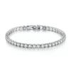 Браслет Хип-Хоп с Крестом и Круглыми Элементами 4 мм - Однорядный Полностью Алмазный Модный Браслет